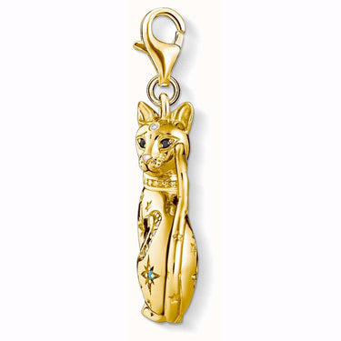 Thomas Sabo Charm-Anhänger Katze Sternenbild Sterling Silver Gold 1838-471-7